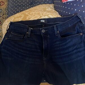 PAIGE Men's Deep Blue Straight Jeans